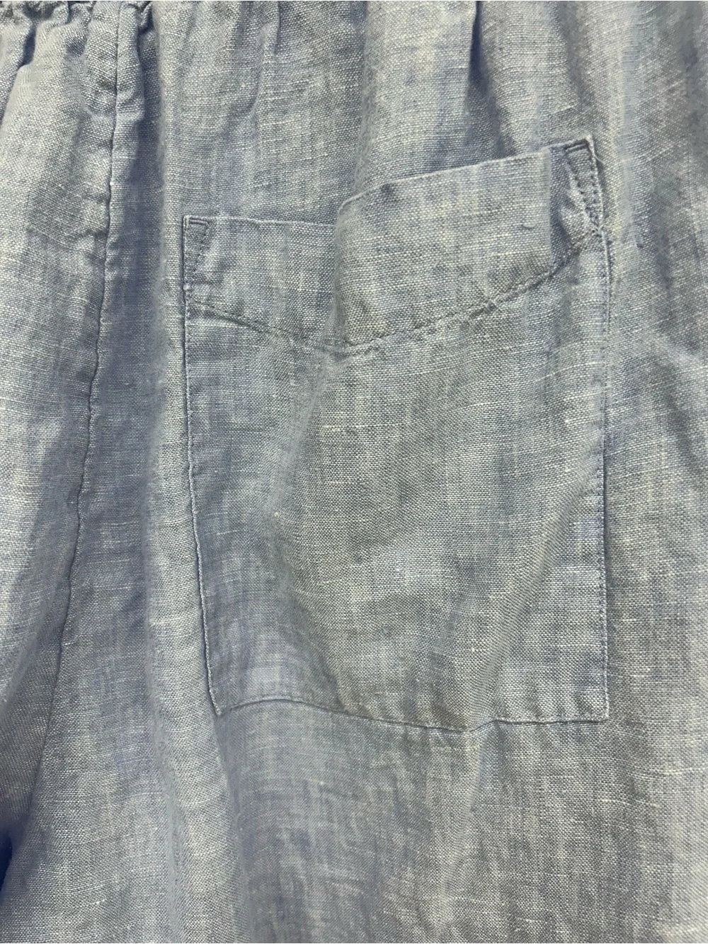 Light Blue Elastic Waist Linen Pants J Crew
